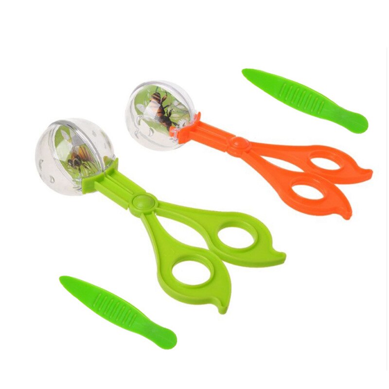 Pinzas de plástico para recoger insectos para niños, juguetes educativos, de acampada