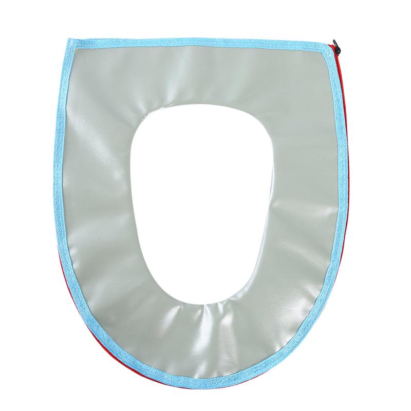 Baño cremallera tipo calentador inodoro Closestool lavable suave tapa del asiento cubierta Mat Pad