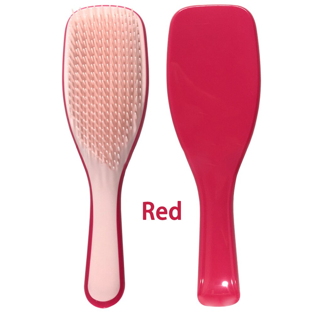 Portable Soft Newborn Baby Hair Brush Baby Kids Comb Child Hairbrush Sets Boys Girls Head Massager Wet and dry massage comb: red