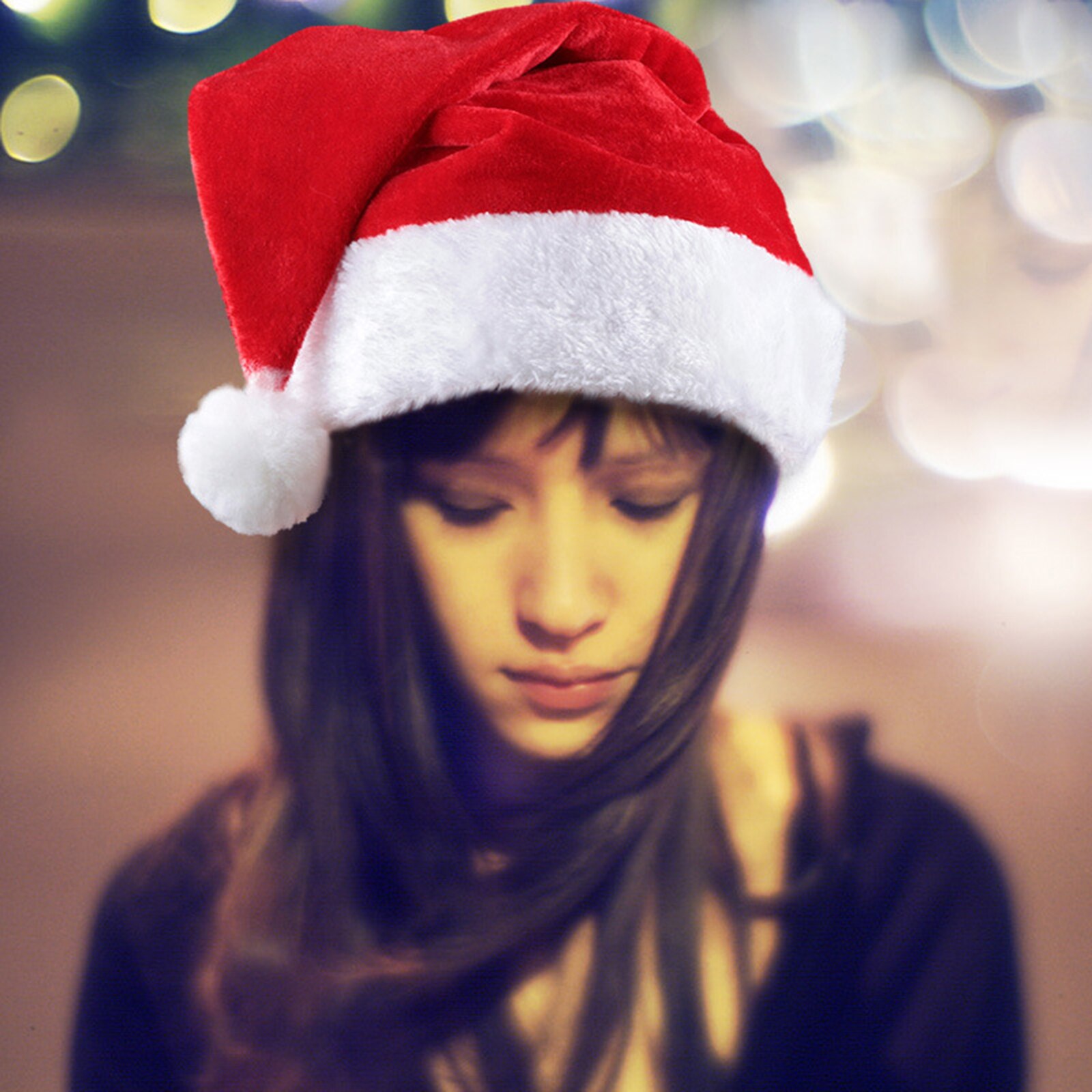 Cappello da babbo natale, berretto decorativo, peluche artigianato caldo palle pendenti Creative decorazioni per la casa puntelli per vacanze per adulti
