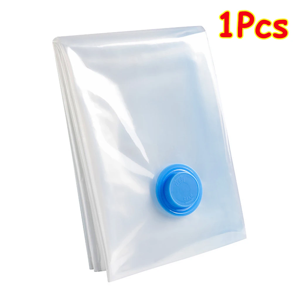 1-24Pcs Vacuum Storage Bags Vacuum Seal Bag Reusable Space Saving Bags Folding Compressed Organizer Bag For Clothes Bedding: L / black