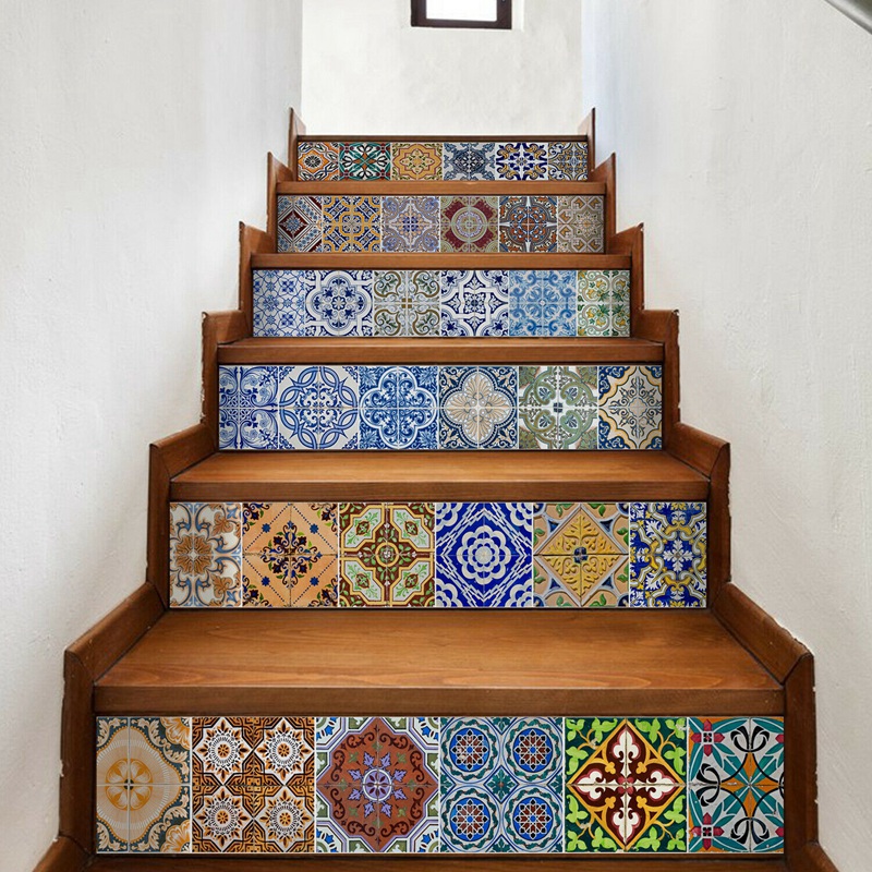 6Pcs Vintage Spanish Tiles Home Decor Stairs Stick... – Vicedeal