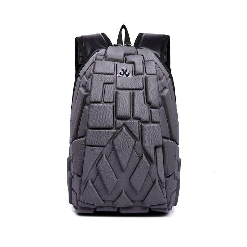 REJS LANGT Casual Rucksack Männer Schule Rucksack Fit 14 Zoll Laptop Tasche Wasserdichte Reise Geometrie Pack Neue Mochila: Gray Backpack / Big