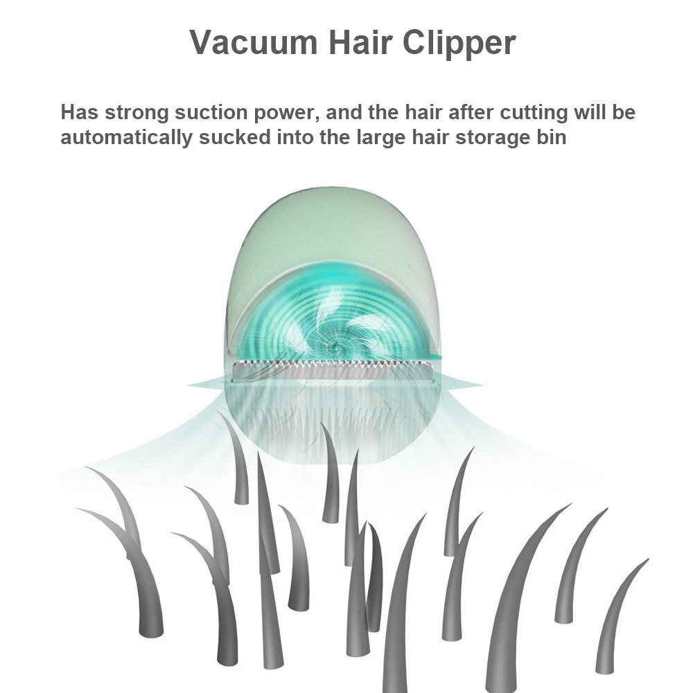 2022 Vacuüm Baby Tondeuse Cordless Tondeuse Voor Kinderen Lage Noise IPX7 Waterdicht Ingebouwde Batterij Met 3 gids Kammen