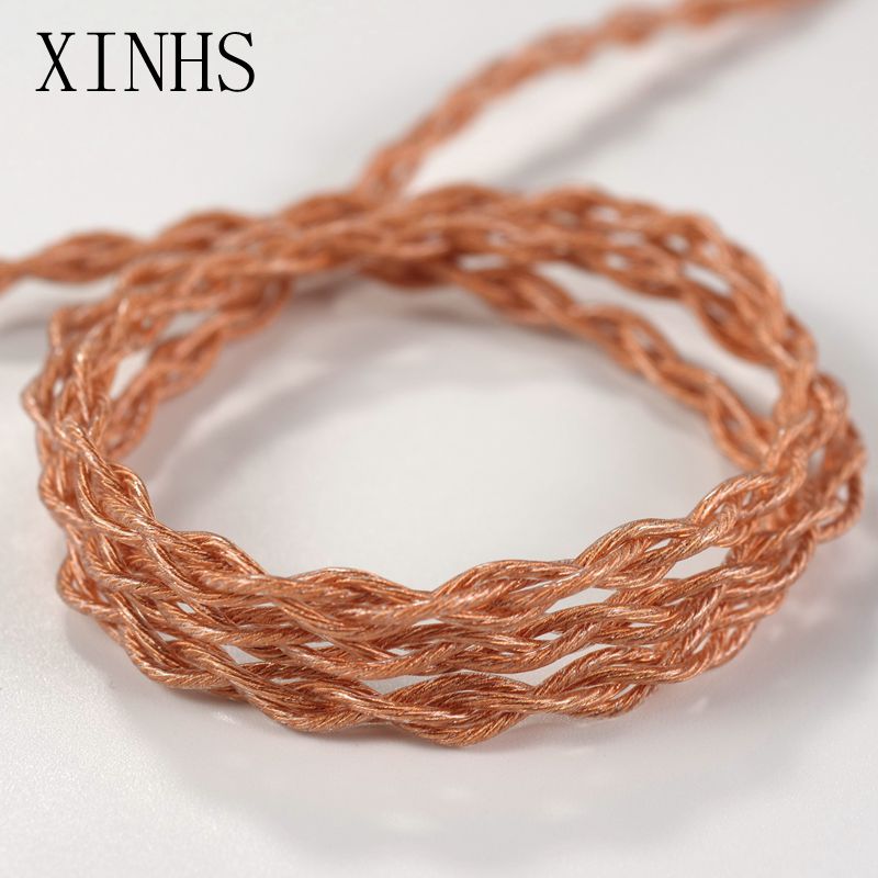 Xinhs 4-- kernede kobberkerne-øretelefoner opgraderes til hifi-kabel
