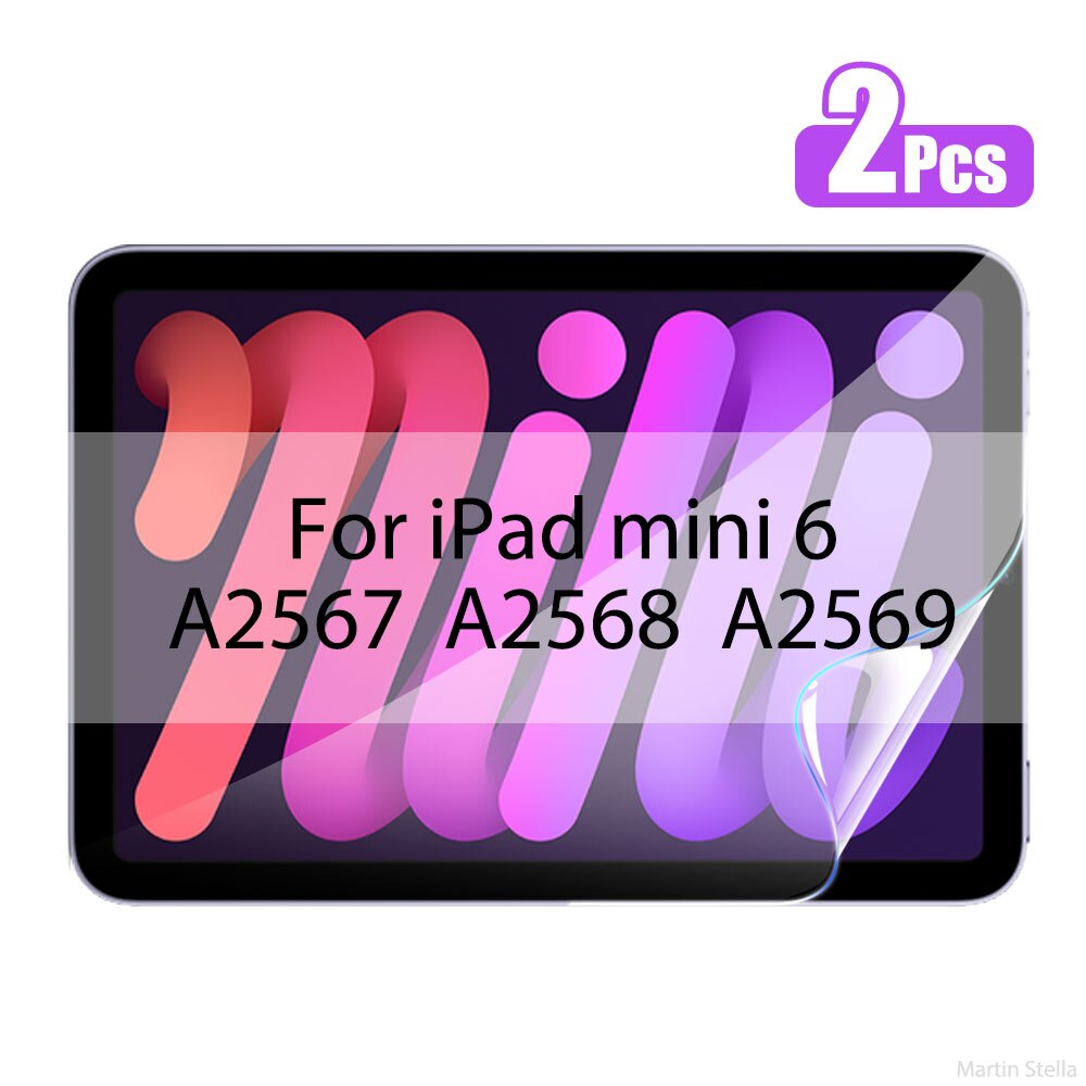 2 sztuk hydrożel Film dla Ipad Pro 11 12.9 2021 10.2 10.5 ekran Protector dla Ipad Air Mini 6 5 4 2 3 9 8th 7th Gen 2020 bez szkła: For Mini 6