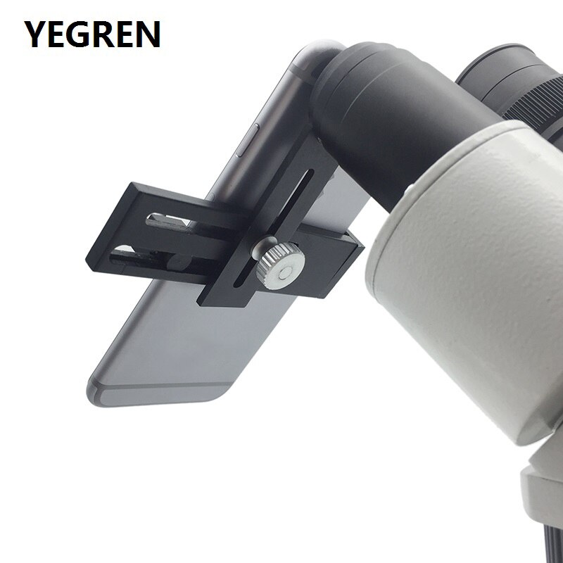 Adaptateur universel de support pour téléphone portable avec pince de téléphone oculaire 10X se connecter avec un Microscope stéréo