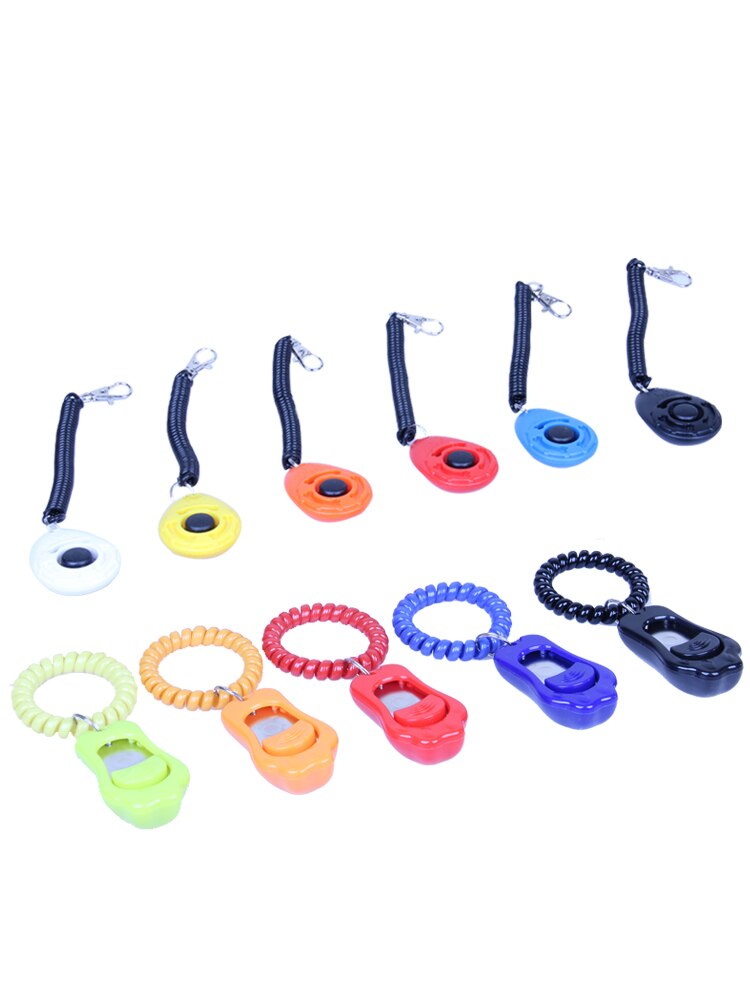 Haustier hund Klicken Clicker Schulungen-Trainer Hilfe Handgelenk Hund Ausrügestochen Gurt Einstellbar Klang Addestramento Cani Hund Liefert JJ60GXL