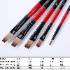 5 pièces Portable aquarelle acrylique peinture à l'huile stylo manche en bois Nylon cheveux dessin Art fournitures peinture brosse: Level peak