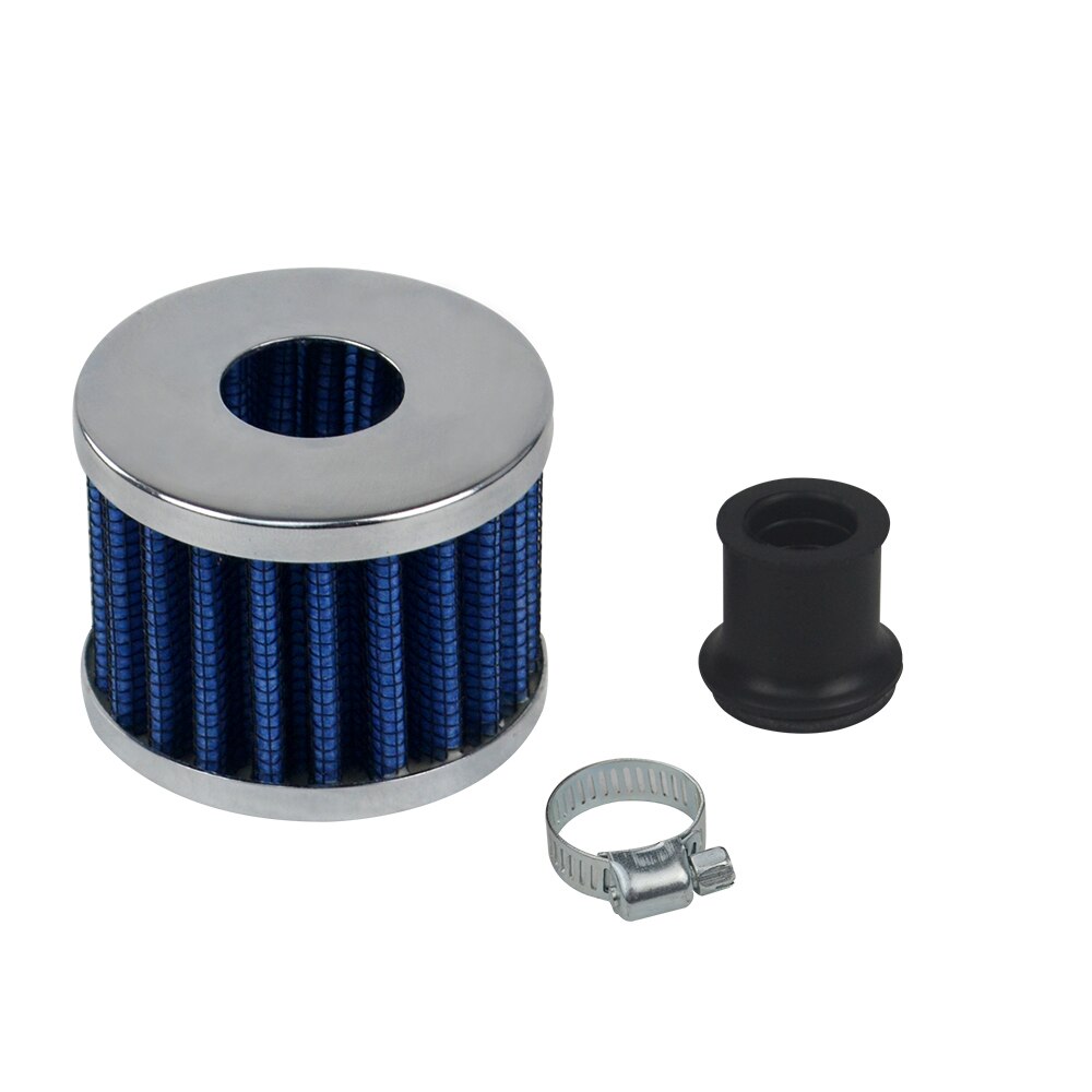 VR - Universal 12mm Interface Motorcycle Car Air Intake Filters Cone Cold Air Filter System Turbo Vent Crankcase VR-AIT12