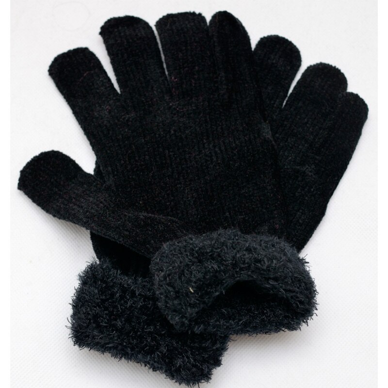 Unisex Otoño e Invierno hombres mujeres cálido guantes pluma pura manoplas suaves Guantes negro Rosa algodón Fitness guantes 2Cols