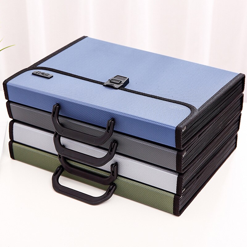 Deli 5555 Management folder durable waterproof Expanding Wallet Convenient Category rectangular folders package A4