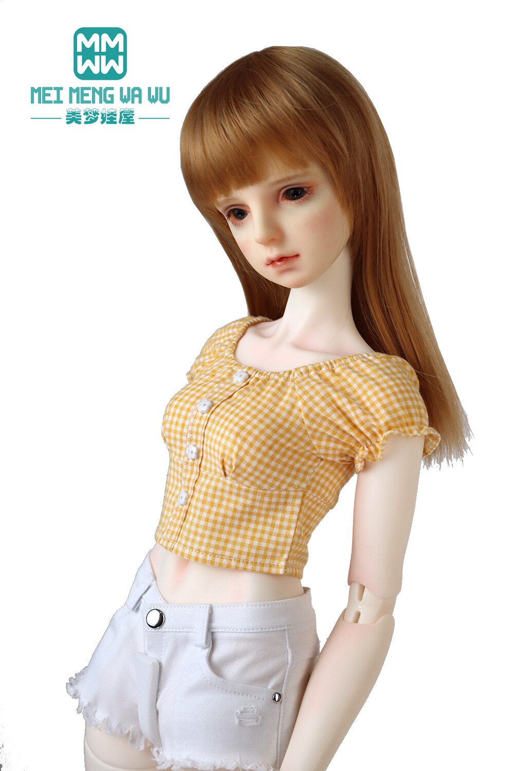 Se adapta a muñecas BJD SD DD de 58-60cm, 1/3, ropa, juguetes, muñeca articulada, camisa a cuadros, jeans, para niña