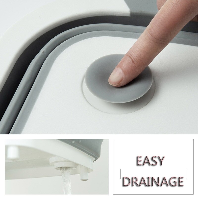 Kitchen Foldable Chopping Board Multifunction Wash Basin Vegetable Cleaning Leachable Water Bucket Portable Picnic Cutting Board