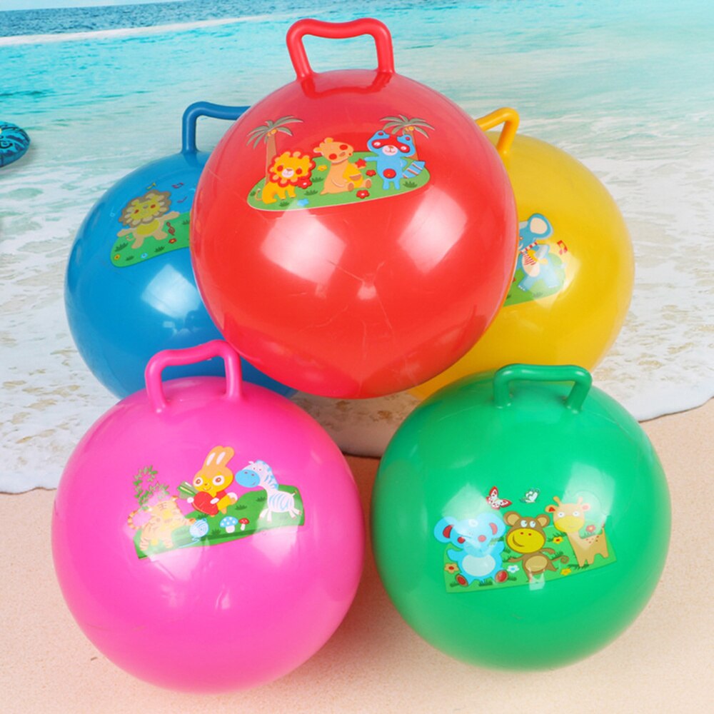 1PC Bounce Ball Inflatable Easy Grab PVC Durable Hopper Ball Jumping Ball Inflatable Hop Ball for Kindergarten