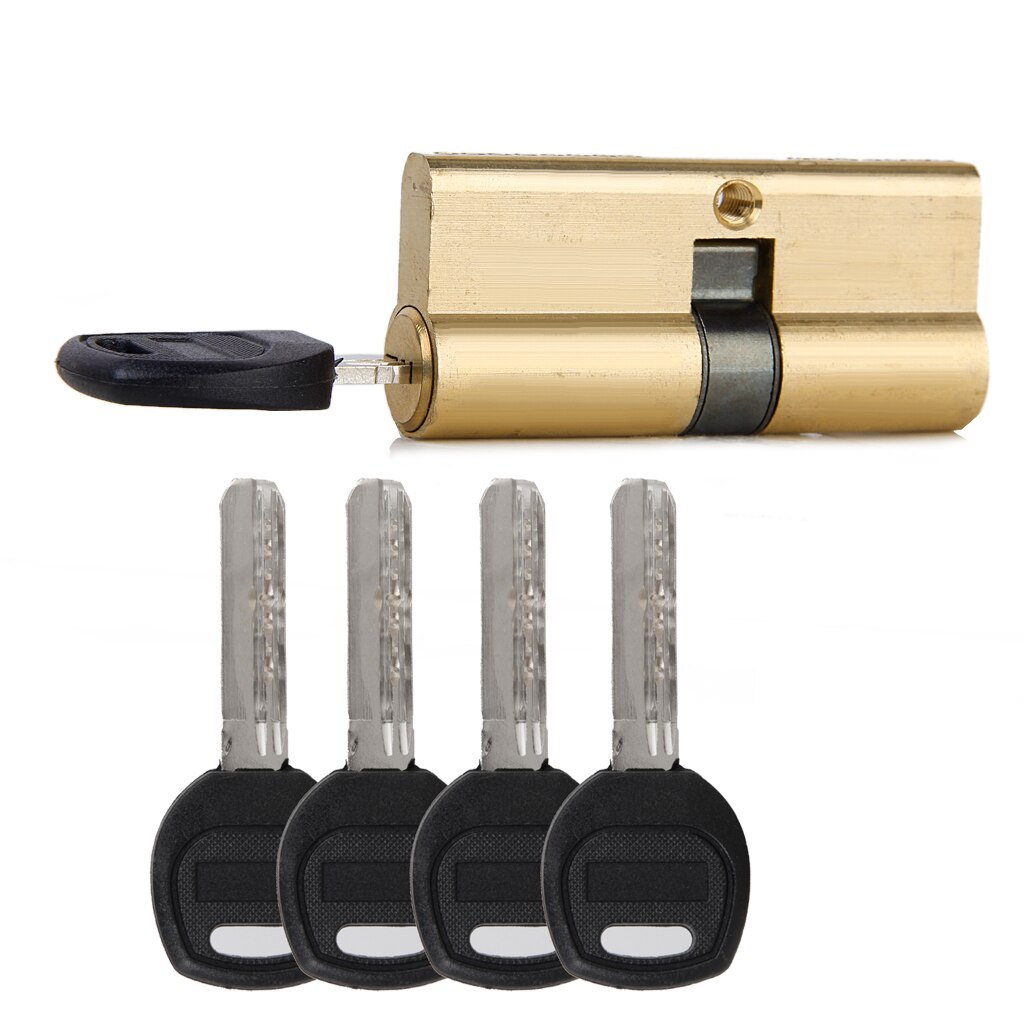 70MM 32.5/37.5 Brass Key Cylinder Door Lock Barrel High Security Anti Snap/Bump/Drill/Pick With 7 Keys
