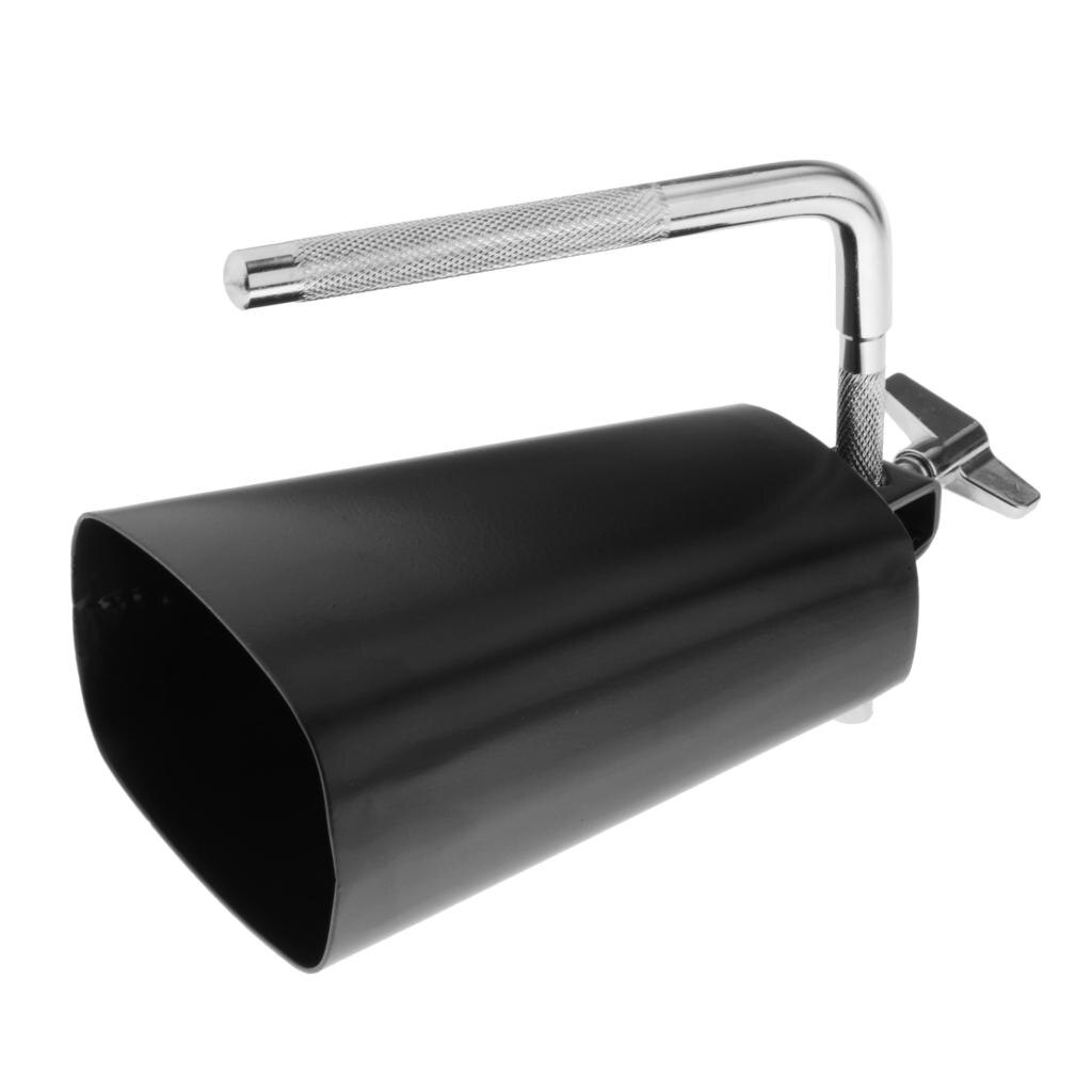 6" Cowbell Noise Maker Percussion Instrument Mountable Black for Drum Set