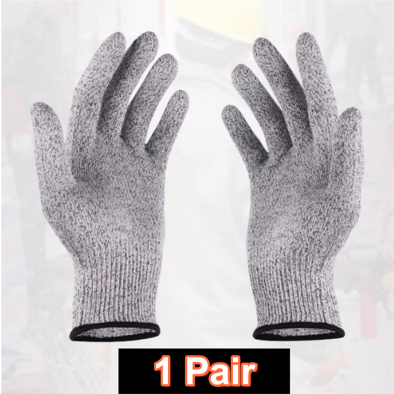 Grade 5. Anti-snijhandschoenen Glasfabriek Keuken Vissen Speciaal glas Anti-kras Anti-mes Gesneden Anti-steekhandschoenen: XL / GRIJS