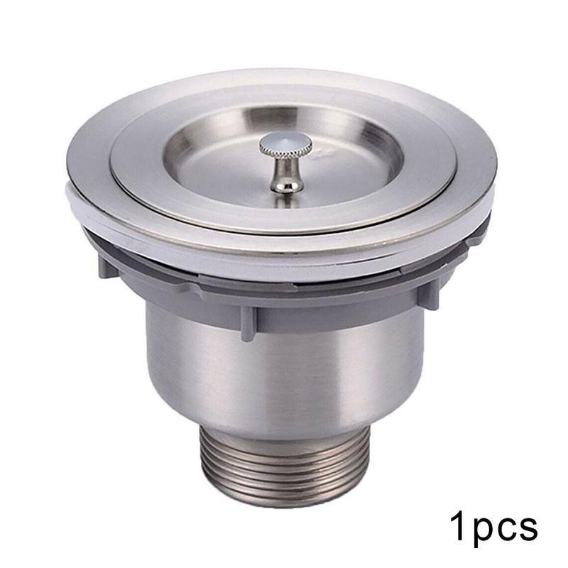 Bouchon de filtre d'évier de cuisine en acier, collecteur de déchets, accessoires de cheveux, bouchons de salle de bains X4T0: Default Title