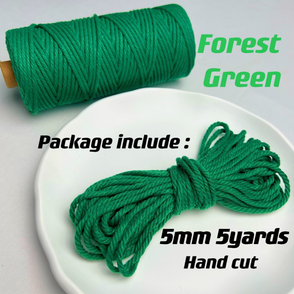 5mm Katoen Macrame Koord Gekleurde Touw Draad Macrame Materialen DIY Ambachten Gehaakte String voor Kerst Bruiloft Woondecoratie