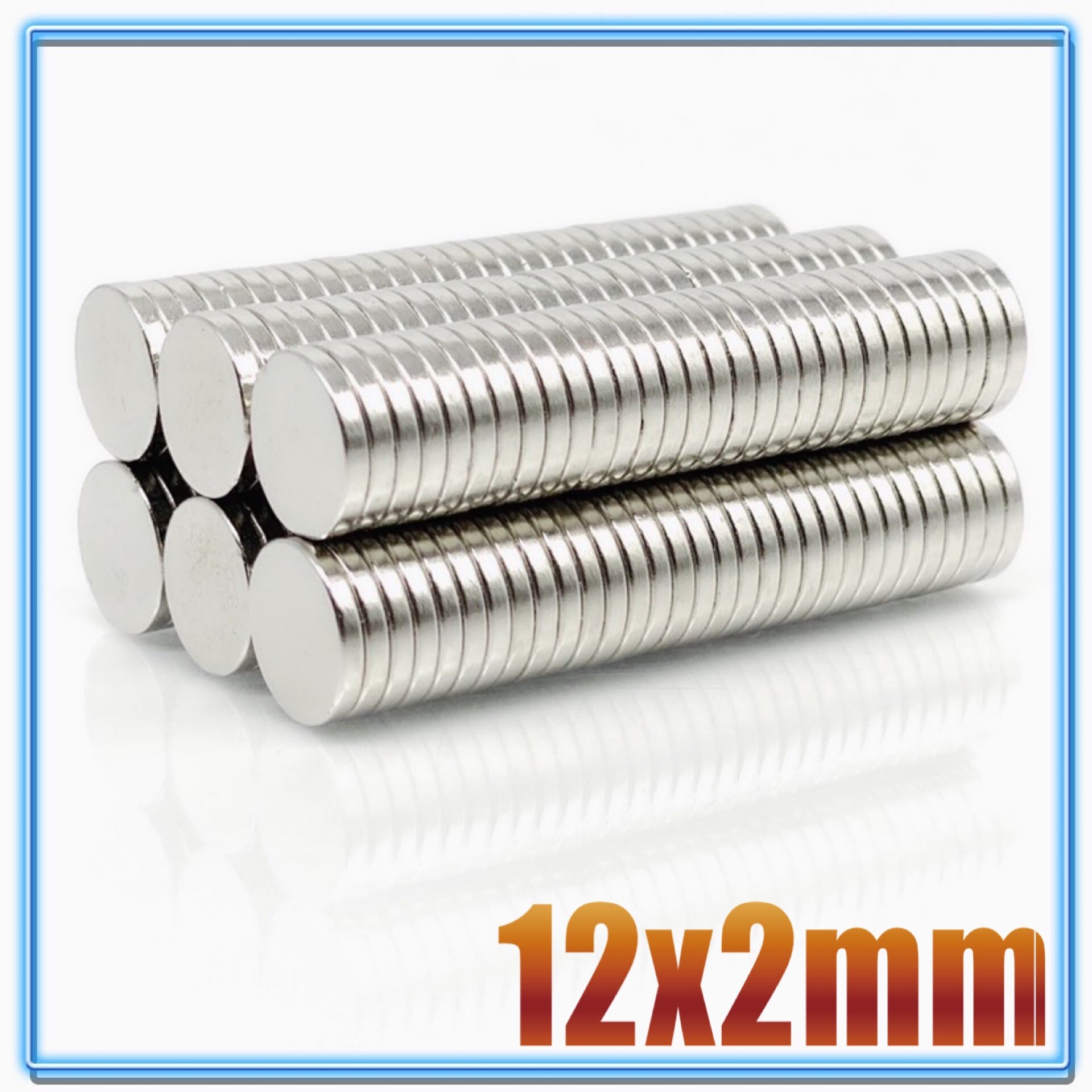 50Pcs N35 Ronde Magneet 12X1 12X1.5 12X2 12X3 12X4mm Neodymium Magneet Permanente Ndfeb Super Sterke Krachtige Magneten 12*1 12*3