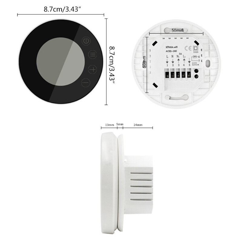 Gaskedel intelligent lcd berøringsskærm wifi opvarmning termostat app kontrol  r9jc