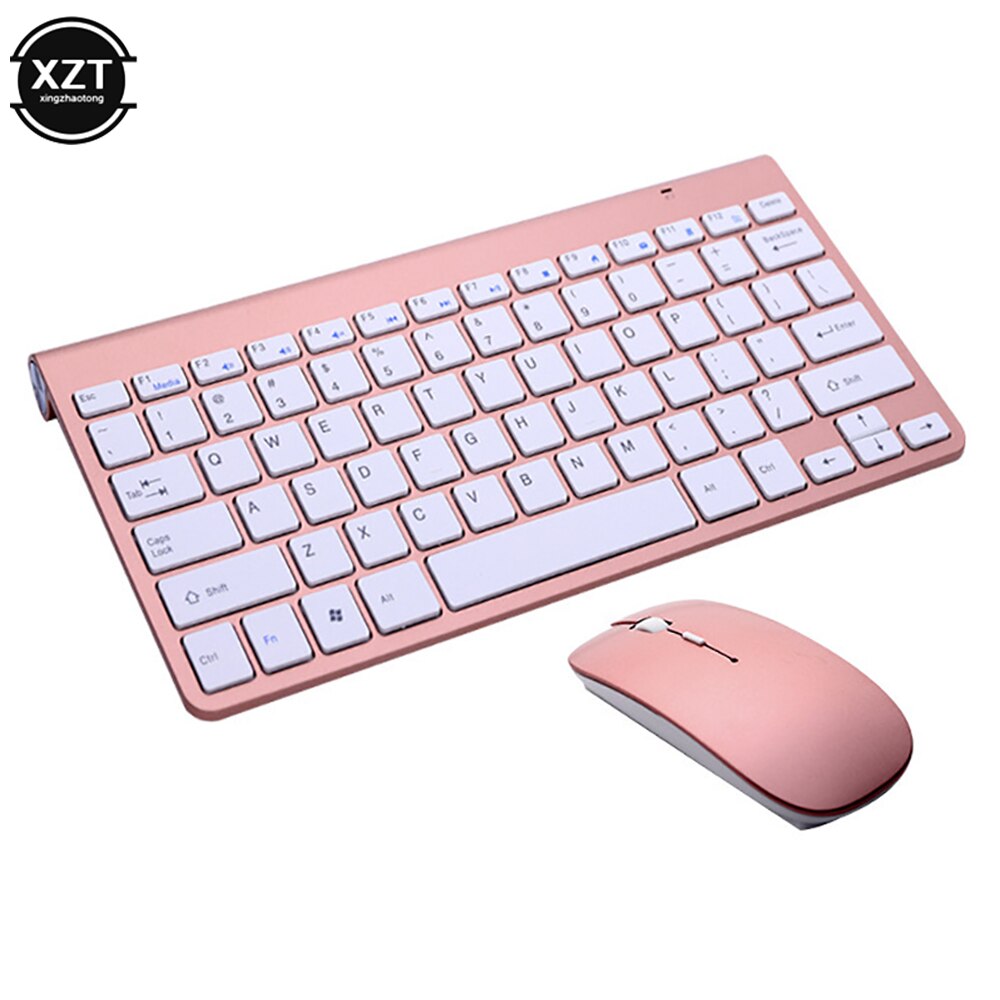 Drahtlose Tastatur Maus Set 2,4G USB Mini Multimedia Tastatur Maus Combo Für Notebook Laptop Mac Desktop PC TV büro Liefert: Pink