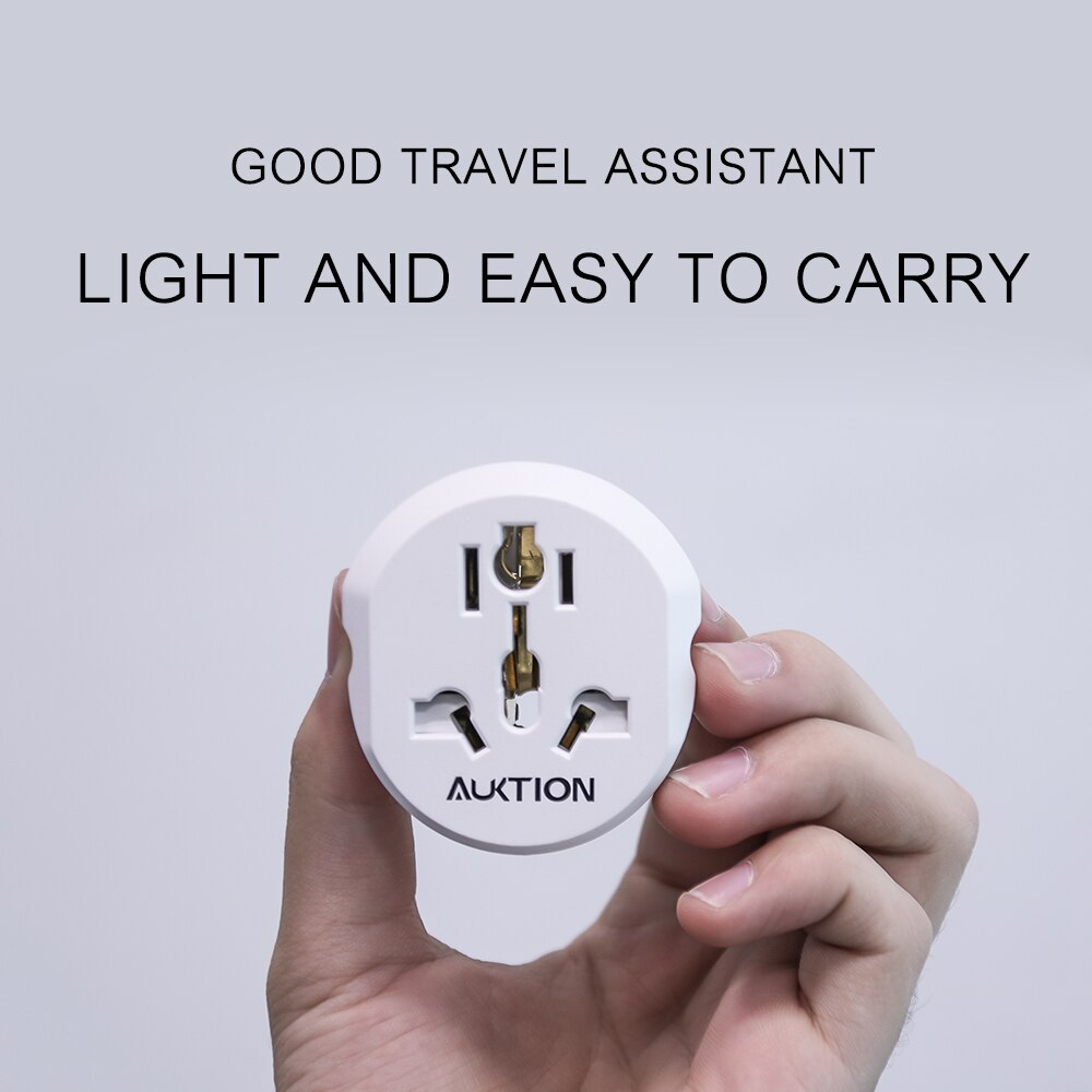 Auktion eu adapter 16a elektriske stik us uk au til eu stik universal strømskinne stik konverter euro  ac 220v til hjemrejse