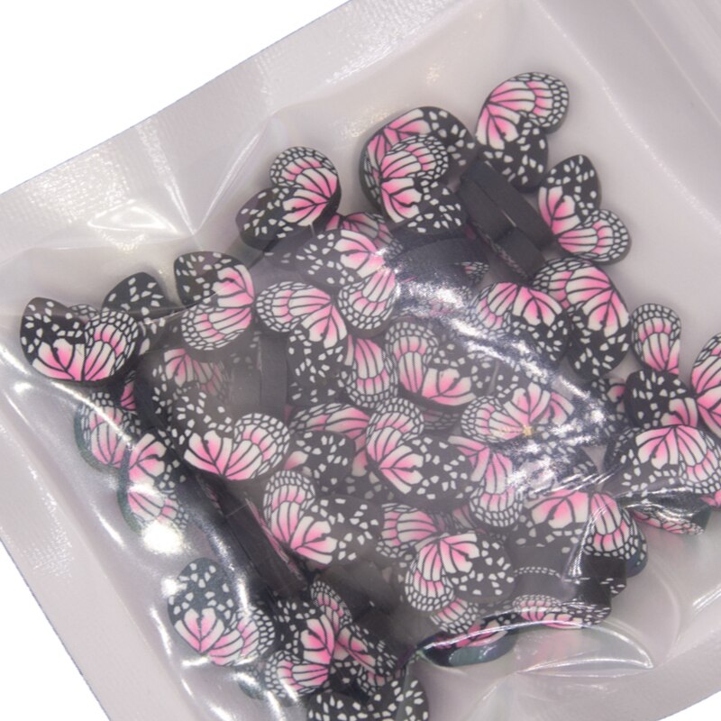 30g Butterfly Wings Bee Bear Unicorn Chicken Soft Polymer Clay Slices Sprinkles for Crafts Making DIY Slimes Filler Accessories: 2 big more Thick