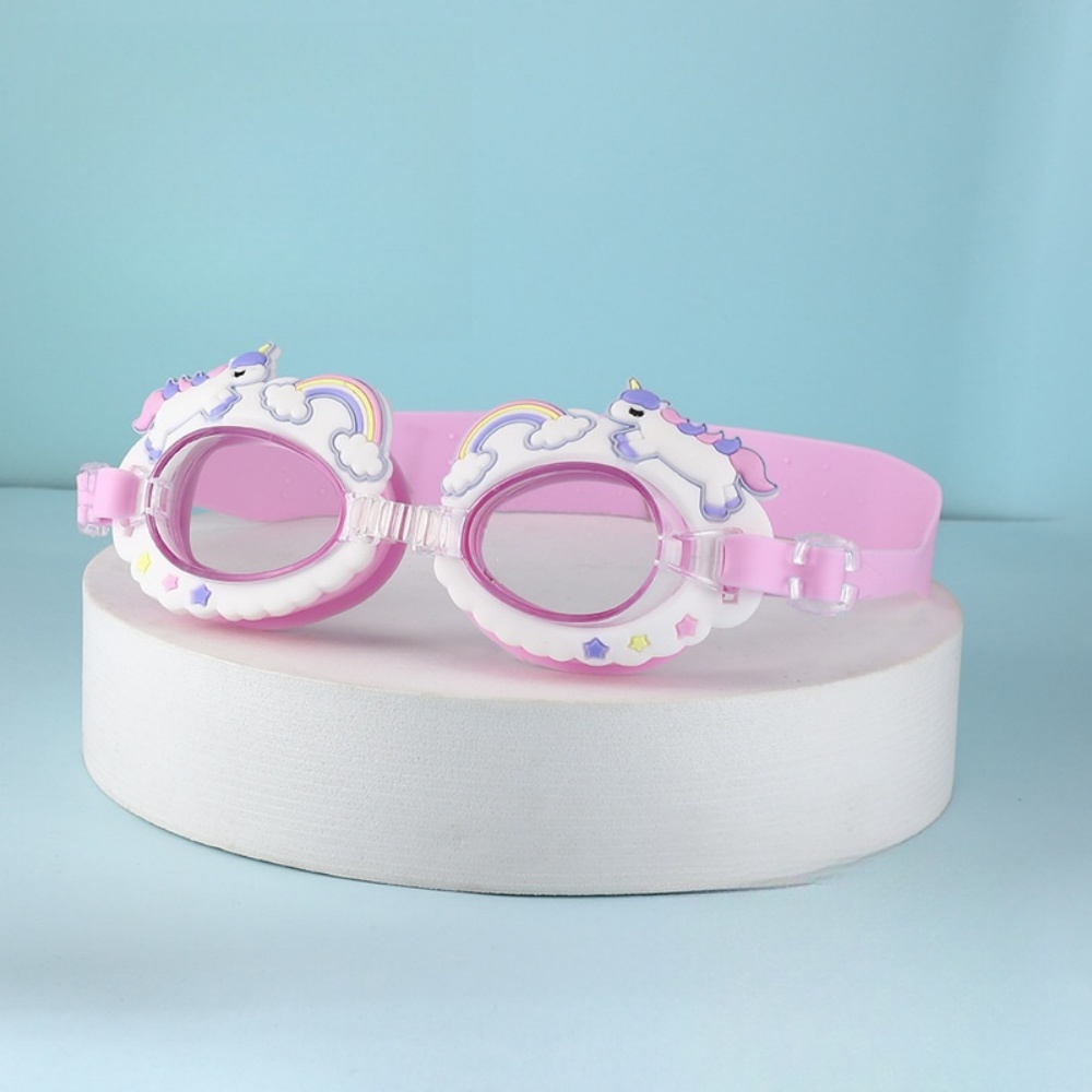 Children's Cartoon Swimming Goggles Small Frame Waterproof Anti-fog Boys Girls Swimming Glasses Swimming Cap Diving Equipment