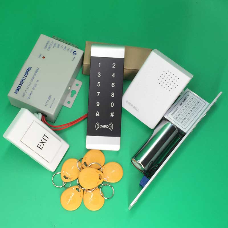 FRID Access Control Kit Electric Lock + Touch Keypad Door Security For Security System