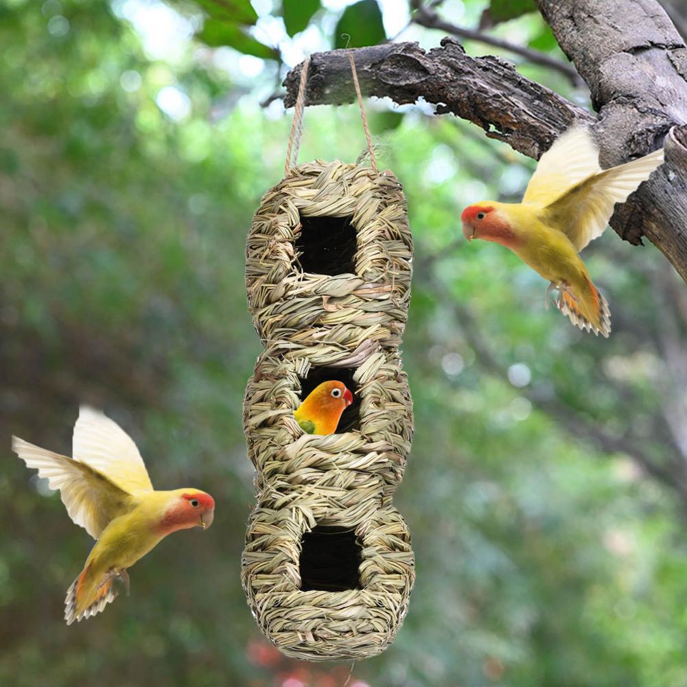 Portable Durable Comfortable Hanging Bird Nest Exquisite Hummingbird House for Home