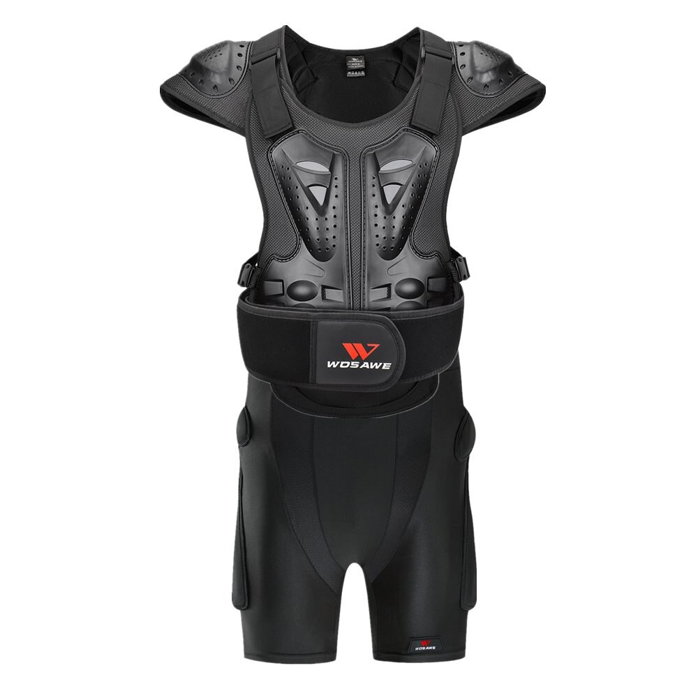 WOSAWE, conjunto armadura de motocicleta para hombre, cuerpo completo, Motocross, chaqueta de carreras para Moto, montar, motocicleta, espalda, pecho, cadera, traje de protección para el trasero