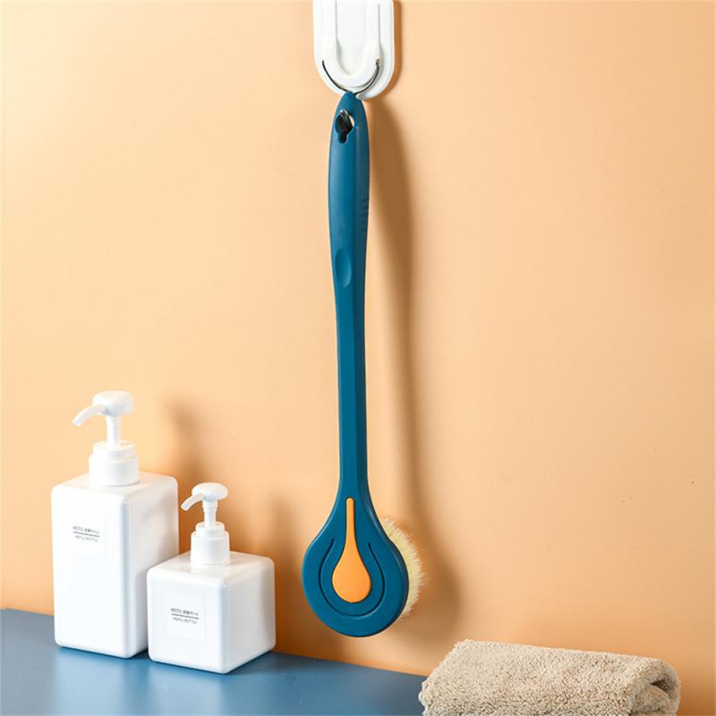 Cepillo de baño de mango largo, cepillo de baño de pelo suave, cepillo de bola trasera, cepillos corporales de baño, depurador de espalda de barro, cepillo de masaje de Ducha
