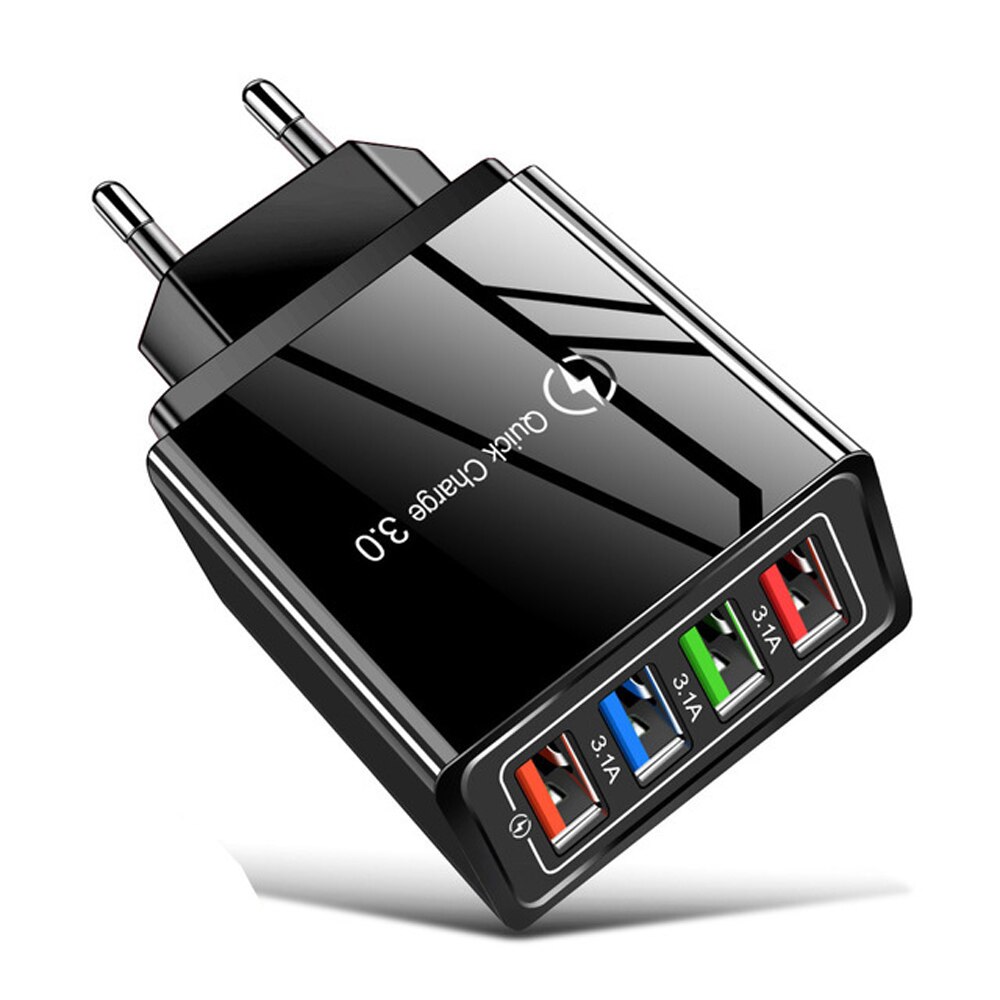 Ładowarka USB szybkie ładowanie 3.0 Adapter telefonu dla iPhone 11X7 dla tabletu Xiaomi przenośna ściana mobilna szybka ładowarka ue wtyczka amerykańska: black / US