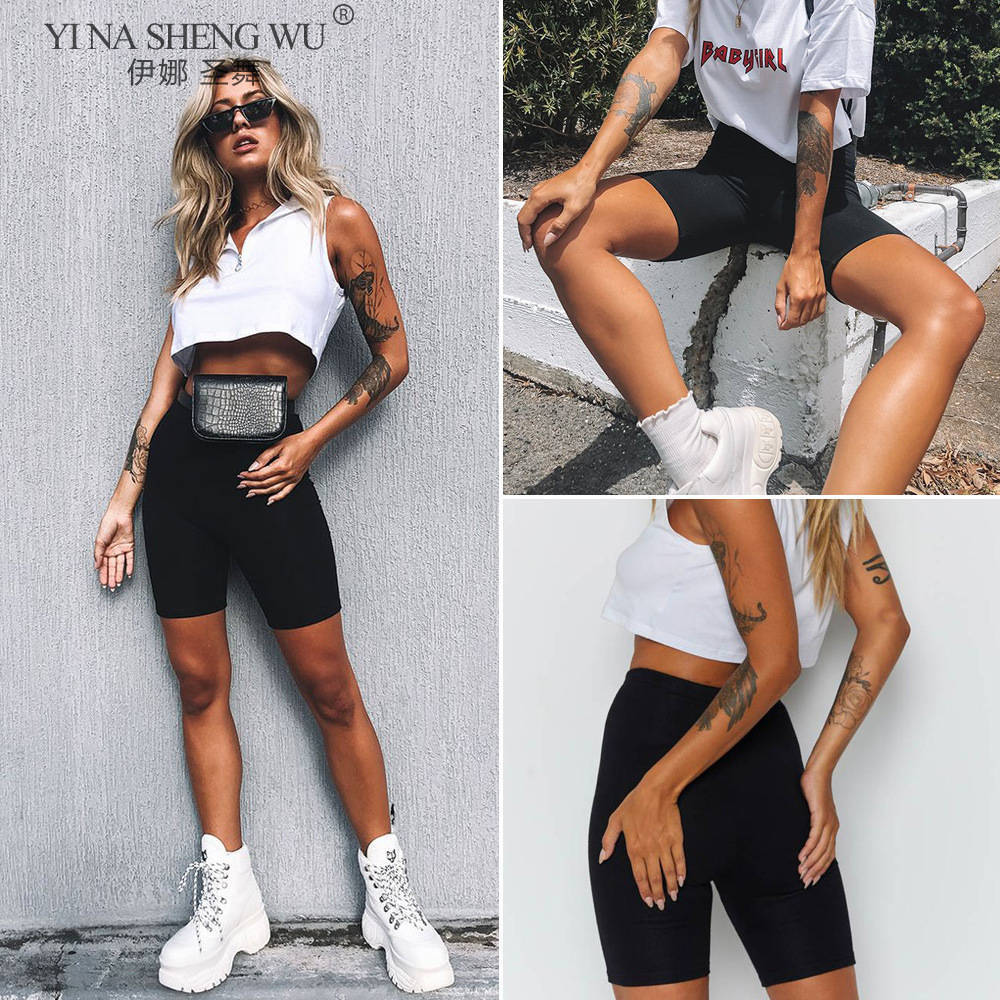 Vrouwen Zomer Fietsen Yoga Shorts Stretch Basic Korte Effen Kleur Broek Voor Vrouwen Kleding Pantalones Sexy Mode Trainingsbroek