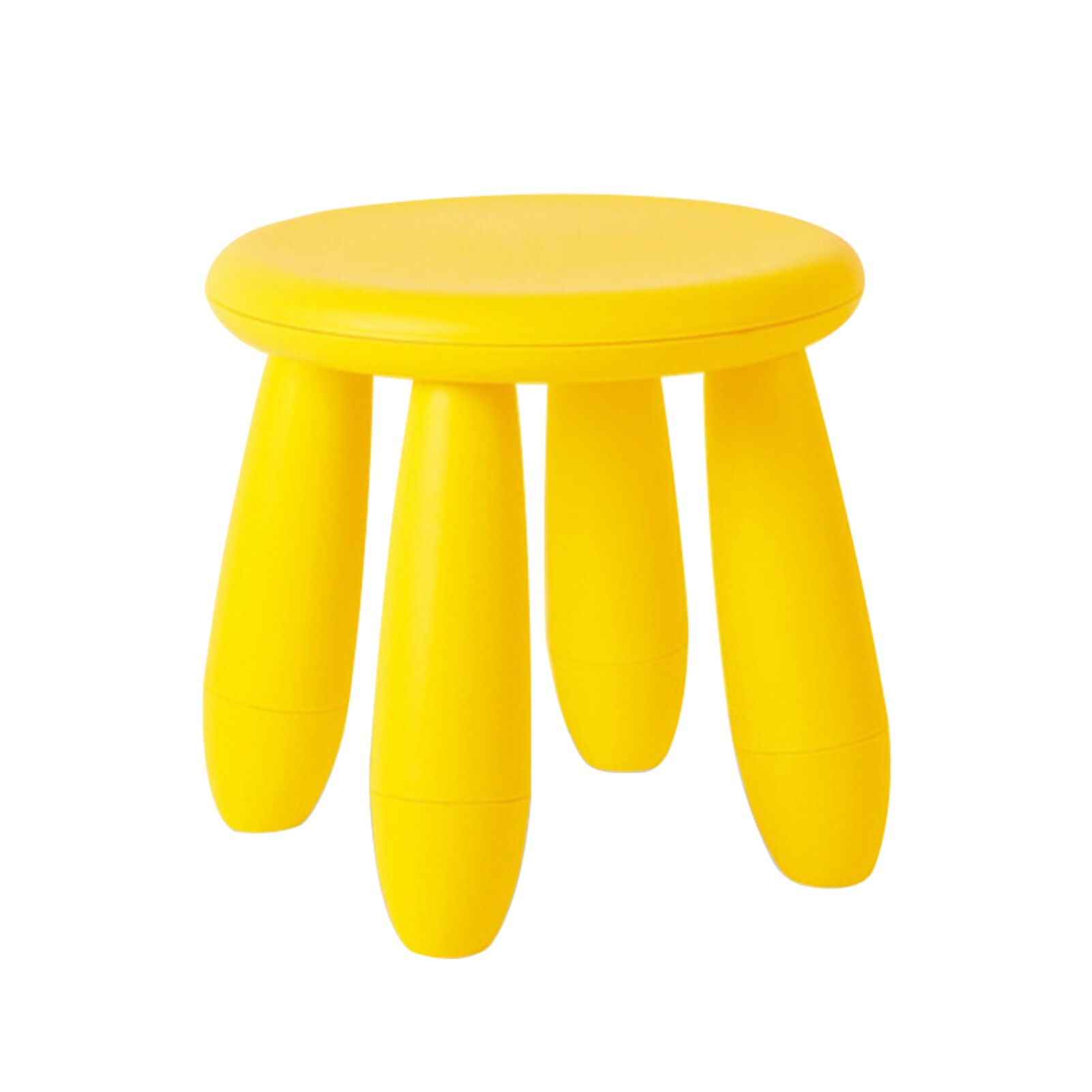 Non Slip Living Room Solid Kindergarten Thickened PP Learning Detachable Children Stool Furniture Home Mini Portable Round Seat: Yellow