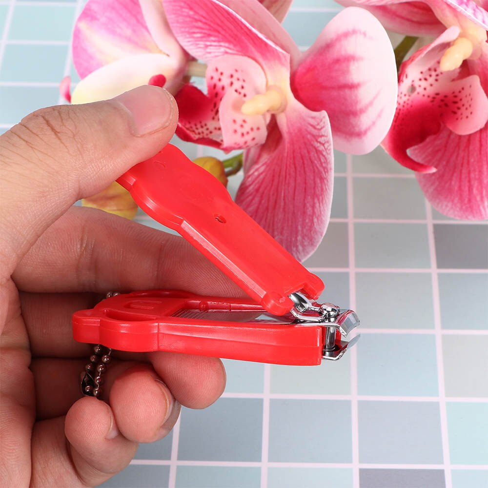 Cortador de uñas para bebés, cortador de dedos, tijeras, cortador de uñas, herramienta para manicura y uñas con llavero, de Mini animales de dibujos animados