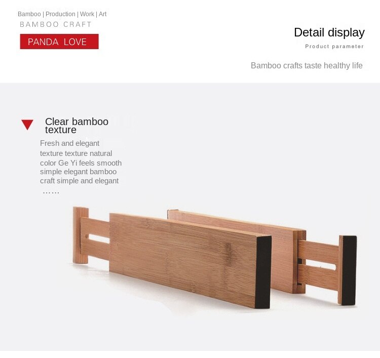 Adjustable Bamboo Drawer Dividers Organizer Large Expandable Organizing Dividers for Kitchen Utensils Dresser Bedroom Bathroom