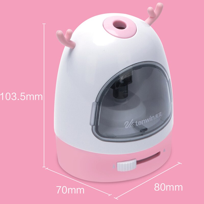 Tenwin Nib Adjustable Electric Pencil Sharpeners Cute Art Automatic Electronic Sharpener For School Stationery