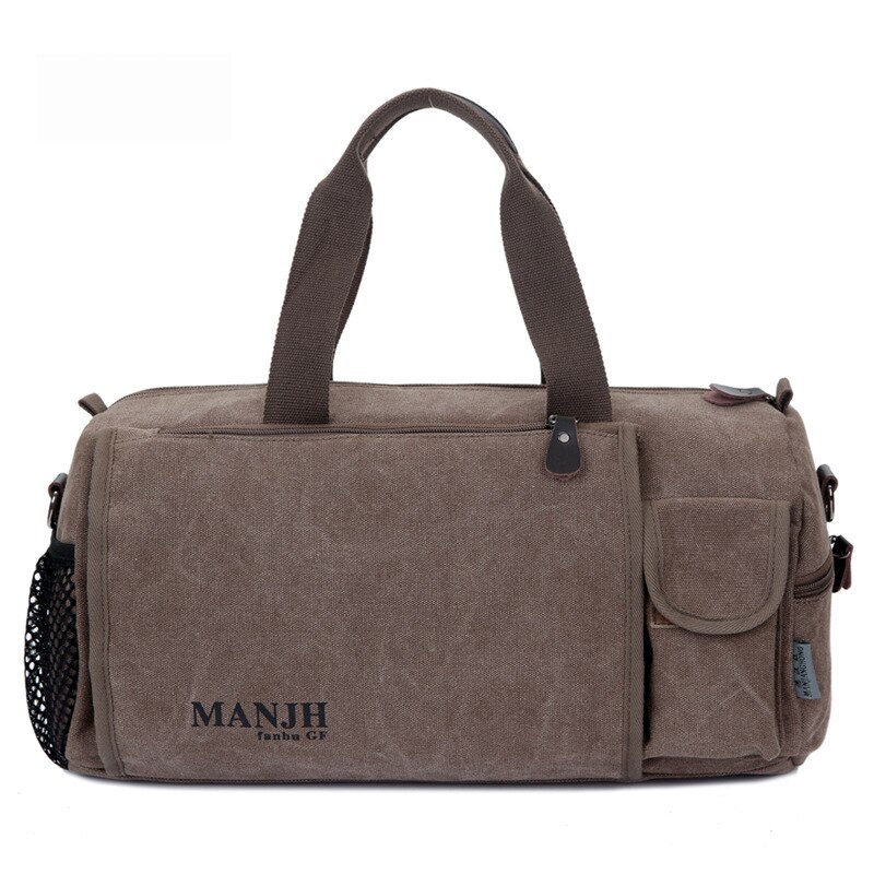 2020 nova grande capacidade dos homens bagagem mão saco de viagem impressão palavra lona do vintage das mulheres tote bolsa ombro bggs malas viagem: coffee