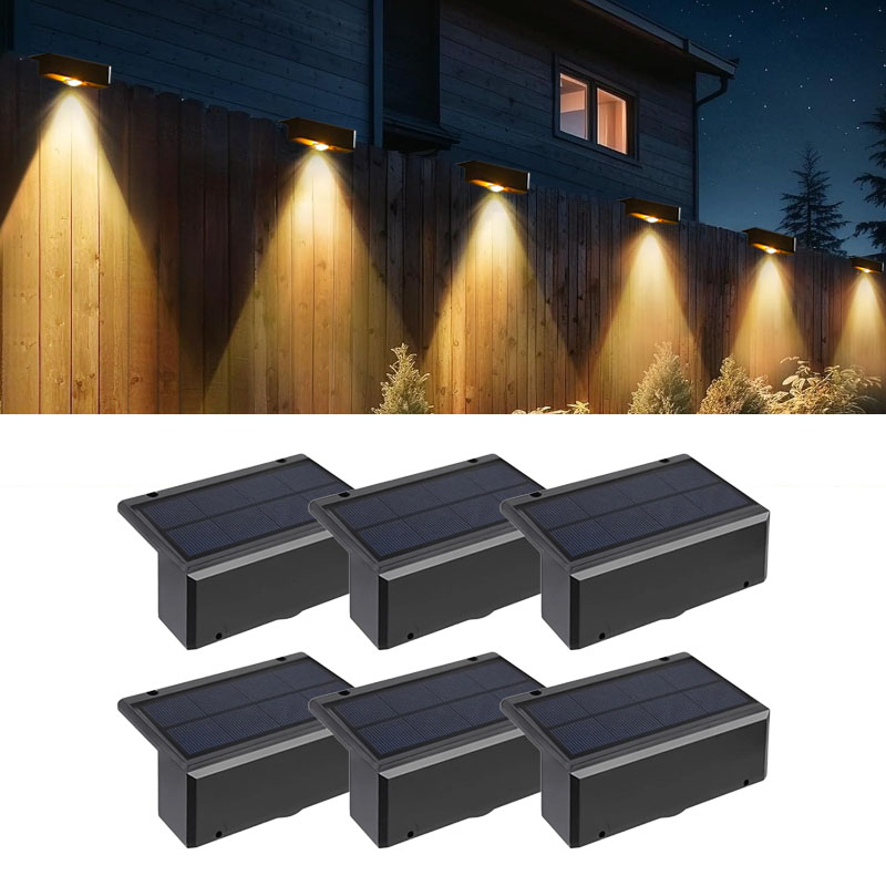 LED-wandlampen op zonne-energie Buiten draadloze lampen op zonne-energie IP65 Waterdicht zonne-heklicht Decoratief voor tuin Balkon Yard: Sea Blue