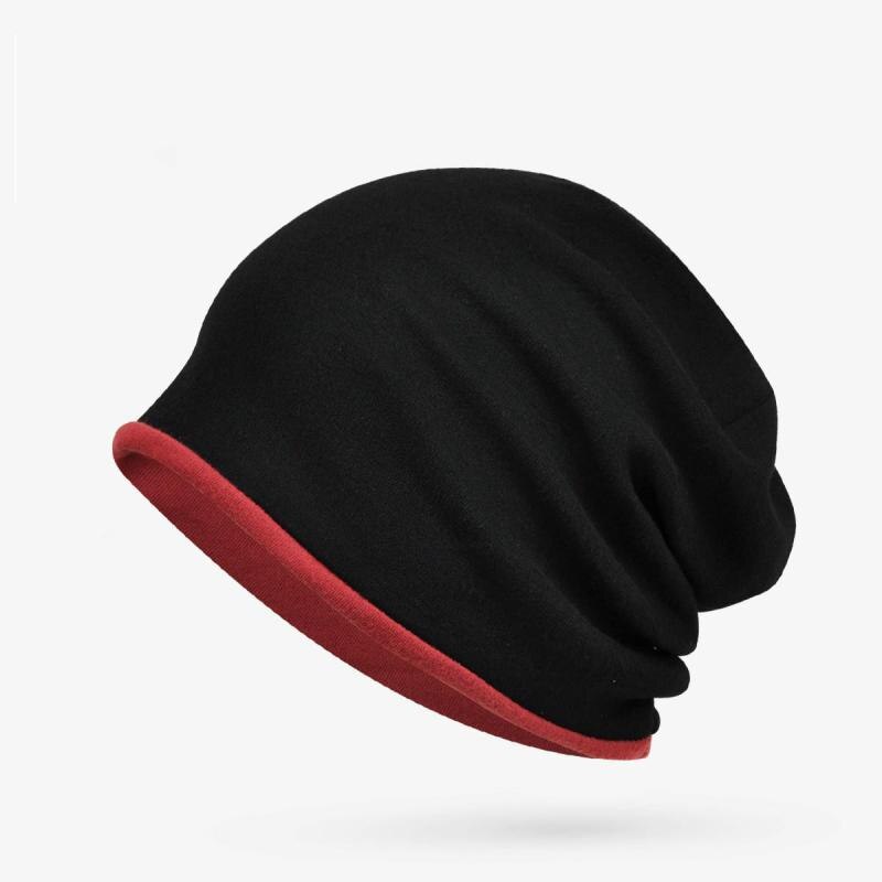 Cokk ear hat beanie vinterhatte til kvinder damer bomuldshuer bonnet forår vinter kvinder skullies herre hatte sort baggy cap
