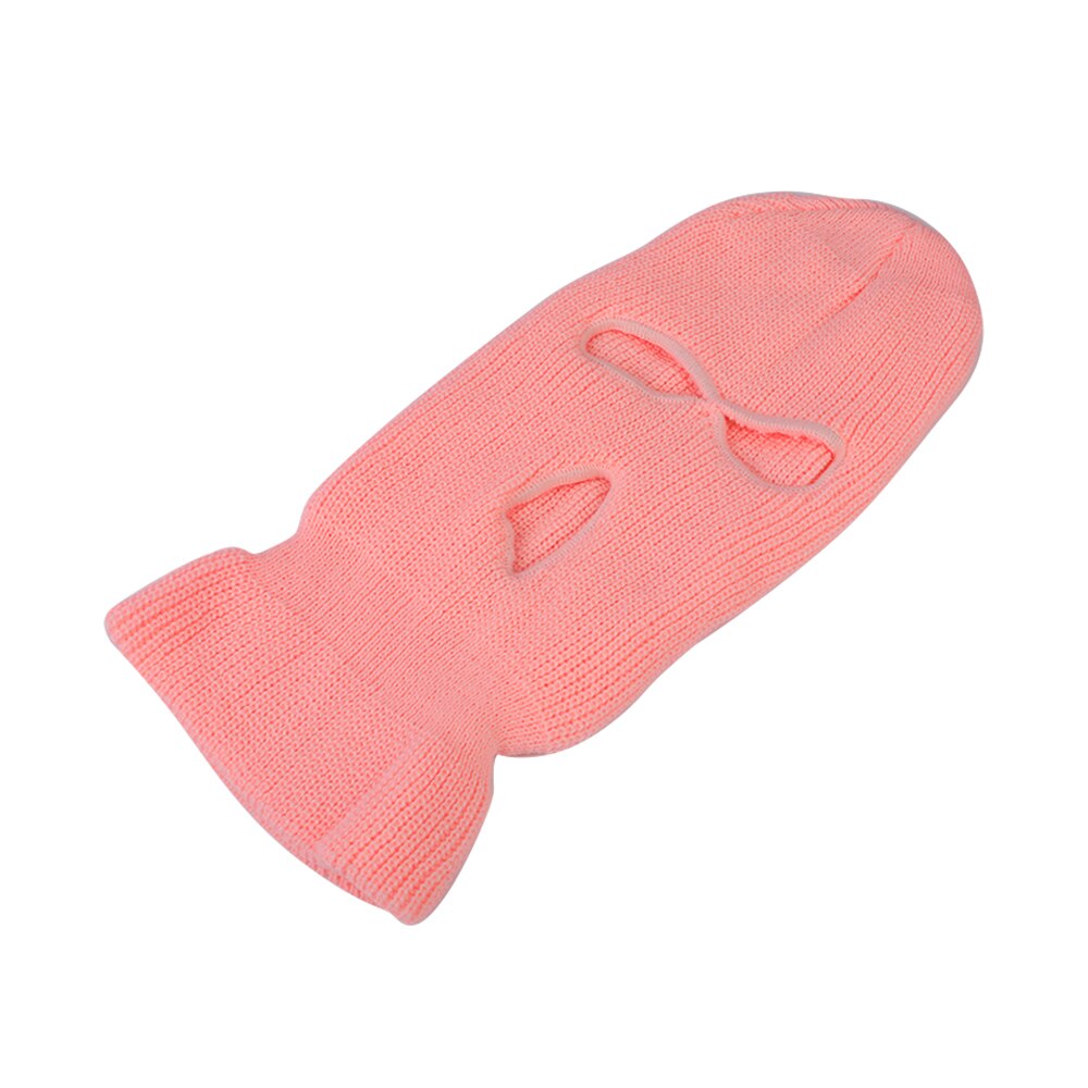 Ski Mask Knitted Face Cover Winter Balaclava Full Face Mask for Winter Outdoor Sports CS Winter Three 3 Hole Balaclava Knit Hat: 8