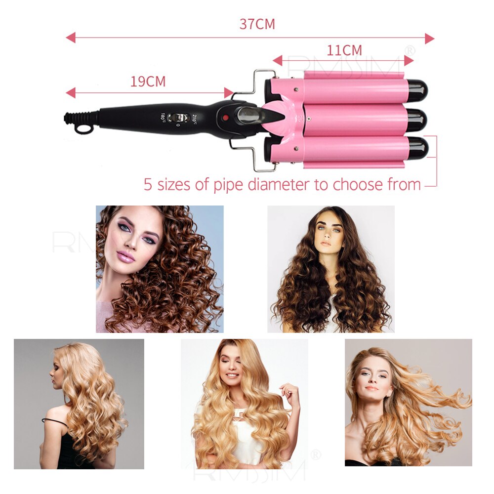 Curling Iron Ceramic Triple Barrel Hair Curler Heating Curlers For Curl Styler Hair Styling Tools Wand Airwrap