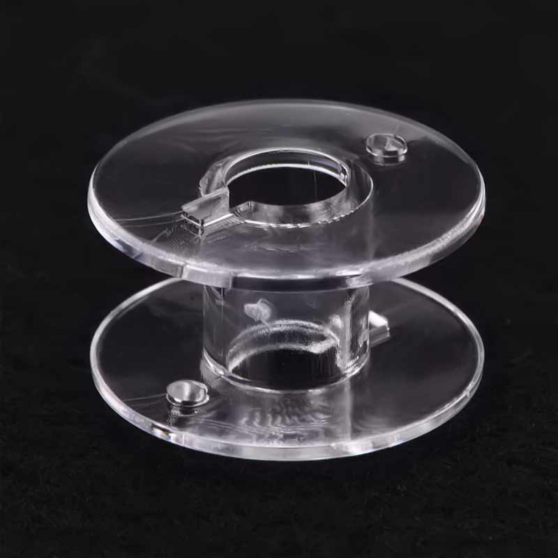 High 25Pcs Empty Bobbins Sewing Machine Spools Clear Plastic with Case Storage Box for Brother Janome Singer Elna UEJ