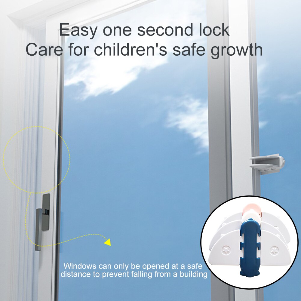 3pcs Safety Sliding Door Lock Home Cupboard Closet Stopper Wardrobe Latch Baby Proof For Child Self Adhesive Glass Window School