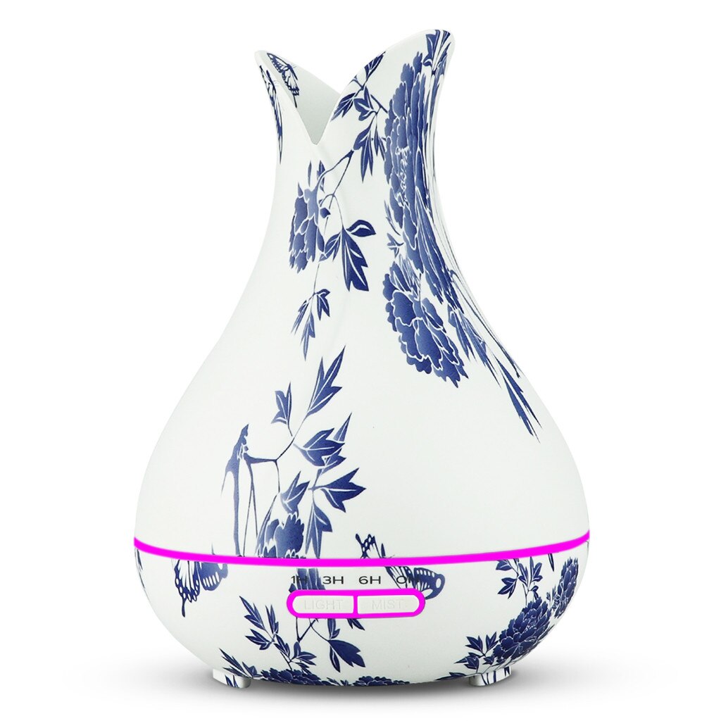 Blue and white porcelain pattern humidifier-US standard Air Aroma Essential Oil Diffuser LED Aroma Aromatherapy Humidifier