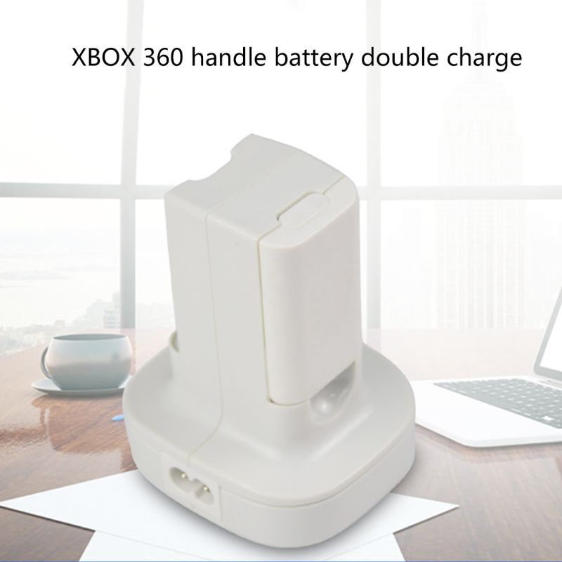 Estación De Carga de cargador Dual con batería recargable US/EU cable de alimentación para Xbox 360 accesorios de controlador de juego