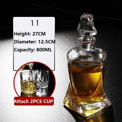 Russland Wodka Karaffe Whiskey Flasche Kristall Glas Wein Bahre Behälter Glasflasche Glas Tasse Heimat Bar Werkzeuge Dekoration: 11